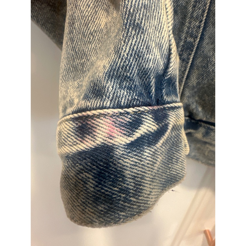 Alivia Ford Womens Distressed Acid Wash Denim boho Jacket Blue Size Medium read - Picture 9 of 10